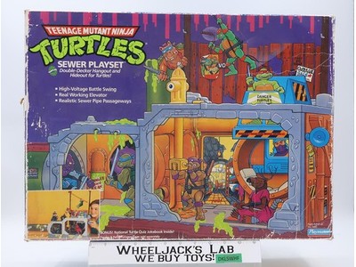 Sewer Lair 100% Complete Teenage Mutant Ninja Turtles 1989 Playmates Playset