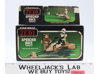 Speeder Bike 100% Complete W/Box Star Wars ROTJ 1983 Kenner Figure Vehicle
