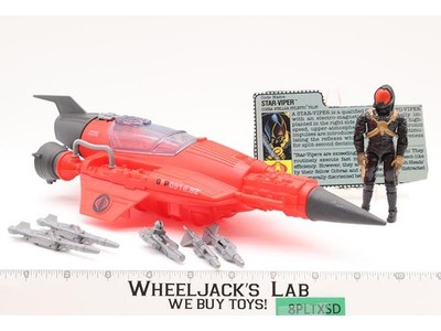 Cobra Stellar Stiletto W/Star Viper 100% Complete 1988 GI Joe Hasbro Vehicle