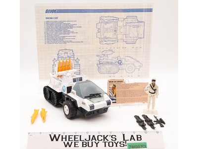 Snow Cat 100% Complete W/ Frostbite GI Joe 1985 Hasbro Action Figure Vehicle