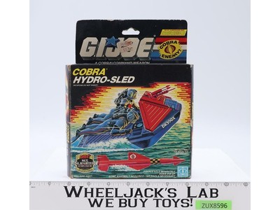 Cobra Hydro-Sled 100% Complete W/Box GI Joe 1986 Hasbro Action Figure Vehicle