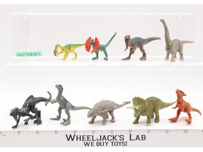 Lot of 9 Miniature Dinosaurs Jurassic Park Kenner Action Figures