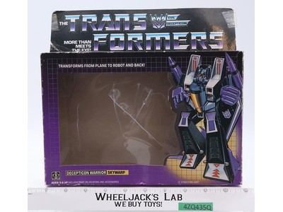 Skywarp EMPTY BOX ONLY G1 Transformers 1985 Hasbro Vintage Action Figure