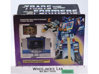 Soundwave & Buzzsaw 100% Complete W/Box & Insert 1984 Vintage G1 Transformers