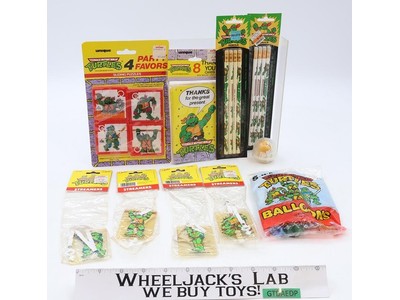 Set of Party Supplies Streamers Cards Pencils & More TMNT 1989 Mirage NEW SEALED