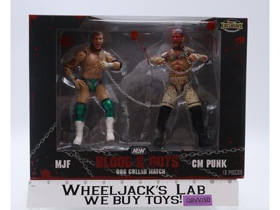 MJF Vs. CM Punk AEW Blood & Guts Dog Collar Match 2023 Jazwares Figures NEW MIB
