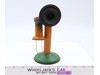 Vintage Tin / metal Toy Candle stick Telephone Yellow Green Children's Phone.