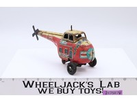 Marusan SAN US Army Rescue Vintage Tin / metal Toy Helicopter Japan 1950's