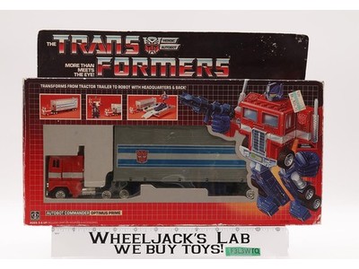 Optimus Prime W/BOX & INSERT 100% Complete 1984 Vintage G1 Transformers Figure