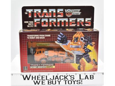 Grapple NICE BOX MIB 100% Complete 1985 Vintage Hasbro G1 Transformers