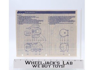 Cobra Bugg 1988 ORIGINAL Instructions Blueprints G.I. Joe Hasbro Action Figure