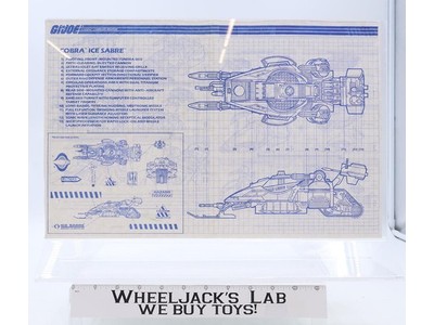 Ice Sabre 1992 ORIGINAL Instructions Blueprints G.I. Joe Hasbro Action Figure