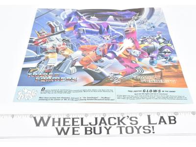 Superion Gnaw Insert Poster Glow n The Dark G1 Transformers Hasbro Action Figure