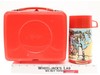 Transformers RED Plastic Lunchbox W/Thermos COMPLETE Aladdin 1984 Vintage