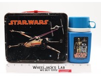 Star Wars Black Metal Lunch Box W/Thermos 1977 Vintage