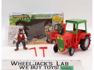 Farmer Don W/ Modern Mutant Tractor 100% Complete TMNT 1993 Playmates Vehicle