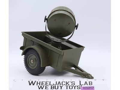 Jeep Trailer W/ Searchlight 1960s Marx 12" Plastic Vehicle