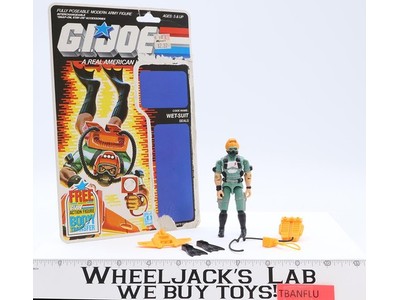 Wet-Suit V1 100% Complete W/ 36 Cardback GI Joe 1986 Hasbro Vintage