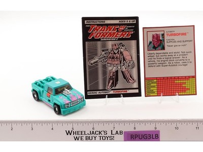 Turbofire G2 Autobot 100% Complete 1992 Hasbro Transformers Action Figure