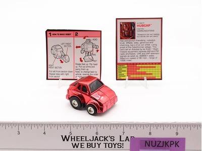 G2 Hubcap METALLIC RED Complete 1993 Hasbro Transformers Vintage Action Figure