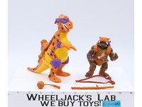 Cave Turtle Don & Trippy Tyrannosaurus TMNT 1992 Playmates Figure 100% Complete