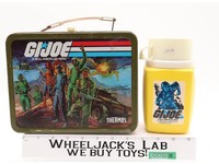 GI Joe Real American Hero Metal Lunch Box W/Thermos 1982 Thermos Brand