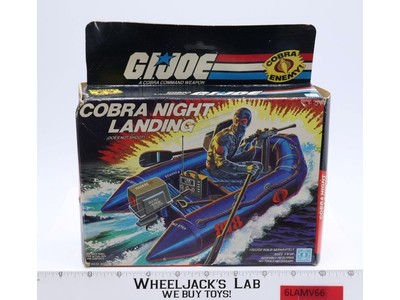 Cobra Night Landing 100% Complete W/Box GI Joe 1985 Action Figure Vehicle