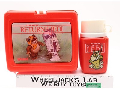 Wicket The Return of the Jedi Plastic Lunchbox w/ Thermos 1983 Thermos Brand Vtg