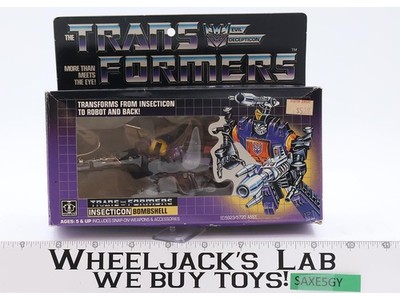 Bombshell 100% Complete W/BOX & INSERT 1985 Vintage Hasbro G1 Transformers