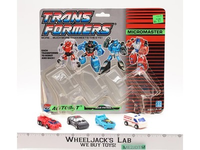 Rescue Patrol W CARDBACK & BUBBLE Micromaster Hasbro 1989 G1 Transformers