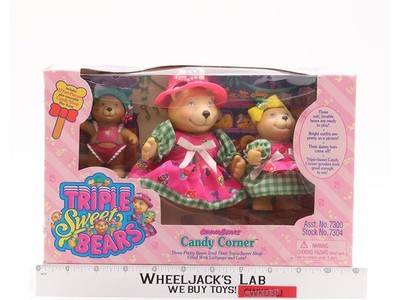 Triple Sweet Bears Cinnabears Candy Corner Playmates Vintage 1995 NEW SEALED
