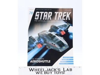#78 U.S.S. Voyager's Aeroshuttle Auxiliary Vessel Star Trek Eaglemoss Magazine