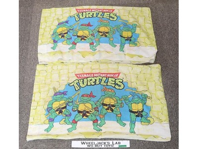 Set of 2 Matching Pillow Cases TMNT Teenage Mutant Ninja Turtles 1980s