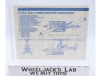 F.A.N.G. 1983 ORIGINAL Instructions Blueprints G.I. Joe Hasbro Action Figure