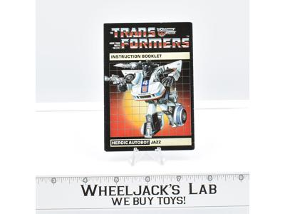 Jazz Action Figure Vintage Instruction Manual Booklet 1984 G1 Transformers