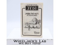 Jabba The Hutt Action Playset Instruction Sheet ROTJ Kenner 1983 Star Wars