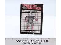 Powerdasher Drill Action Figure Instruction Manual Booklet 1985 G1 Transformers