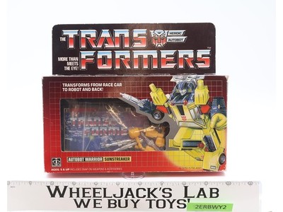 Sunstreaker w/BOX 100% Complete Vintage Hasbro G1 Transformers 1985 Figure