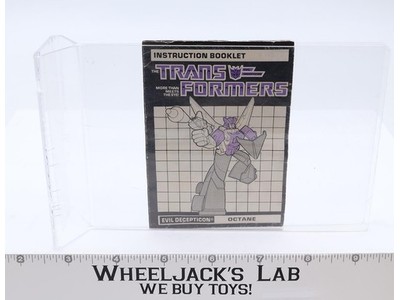 Octane Instructions Manual Booklet 1986 Hasbro G1 Transformers Vintage Figure