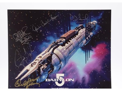 Cast of Babylon 5 AUTOGRAPHED Conaway Jurasik Doyle + More 8x10 Photo