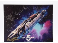 Cast of Babylon 5 AUTOGRAPHED Conaway Jurasik Doyle + More 8x10 Photo