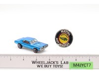 Custom Cougar Blue W/ BUTTON Hot Wheels 1967 1968 Mattel Vintage Redlines RL