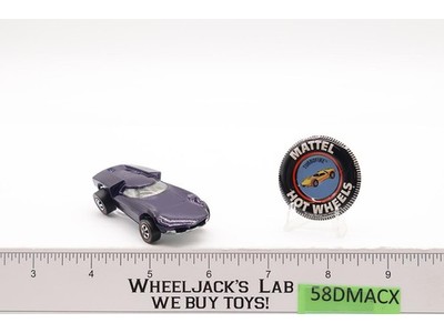 Turbofire Purple w/ White Interior & BUTTON 1969 Hot Wheels Mattel Redline RL