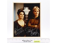 Deanna Troi Tasha Yar Star Trek Marina Sirtis Denise Crosby AUTOGRAPHED 8x10