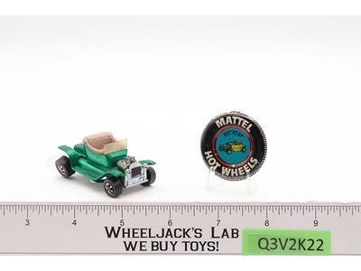 Hot Heap Green W/ BUTTON 1968 Hot Wheels Mattel Vintage Redline RL