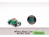 Hot Heap Green W/ BUTTON 1968 Hot Wheels Mattel Vintage Redline RL