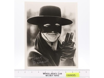 Don Diego de la Vega Zorro Henry Darrow AUTOGRAPHED B&W 8x10 Photograph