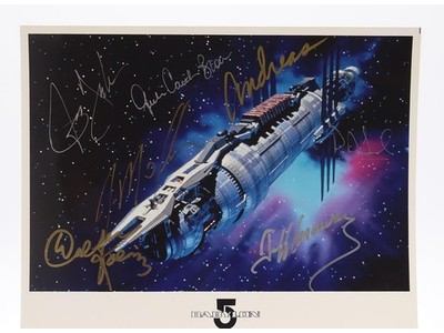 Cast of Babylon 5 AUTOGRAPHED Conaway Jurasik Doyle + More 8x10 Photo