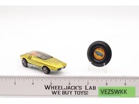 Whip Creamer Yellow W/ Button 1969 1970 Hot Wheels Mattel Vintage Redline RL