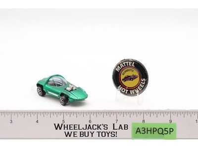 Silhouette Green W/ BUTTON 1967 1968 Mattel Hot Wheels Vintage Redline RL